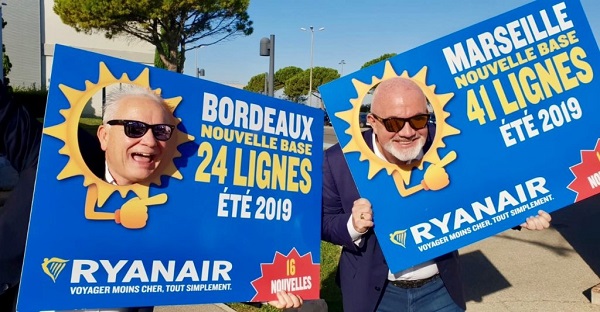 Ryanair ouvre une base à Bordeaux et 16 nouvelles lignes