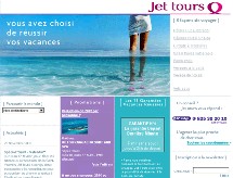 Le site grand public de Jet Tours