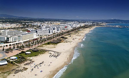 Les zones touristiques telles Hammamet ont été touchées par les émeutes...