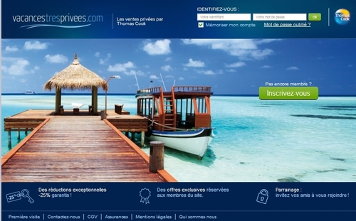 Thomas Cook : le site vacances-très-privées.com est opérationnel