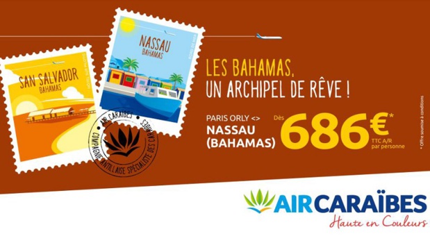 Air Caraïbes relie Paris Orly à Nassau via San Salvador et La Havane