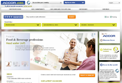 Accor : nouveau site mondial de recrutement, AccorJobs Accor : nouveau site mondial de recrutement, AccorJobs