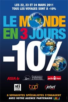 Le Monde en 3 jours : 1145 agences inscrites en 2011