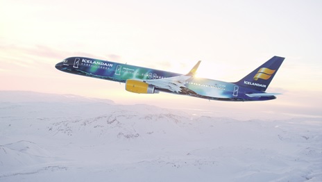 Icelandair dédie un avion aux aurores boréales - Crédit photo : Icelandair Icelandair dédie un avion aux aurores boréales - Crédit photo : Icelandair