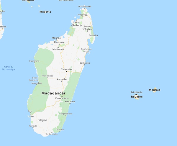 Les élections présidentielles auront lieu le 7 novembre 2018 à Madagascar - DR Google map
