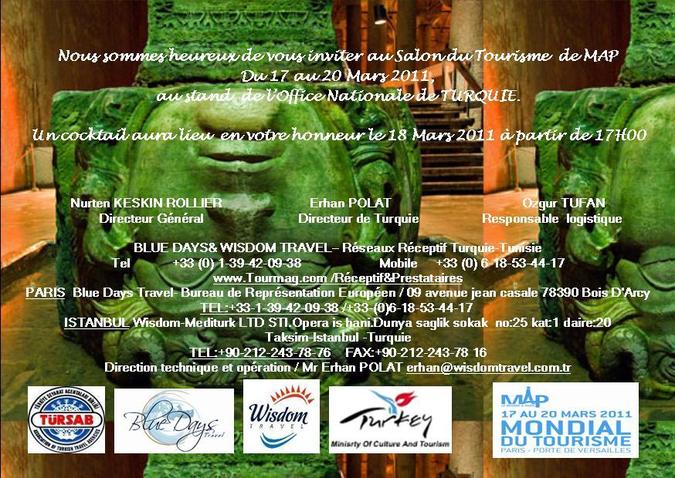 Blue Days & Wisdom Travel vous invite au salon du Tourisme de MAP du 17 au 20 mars