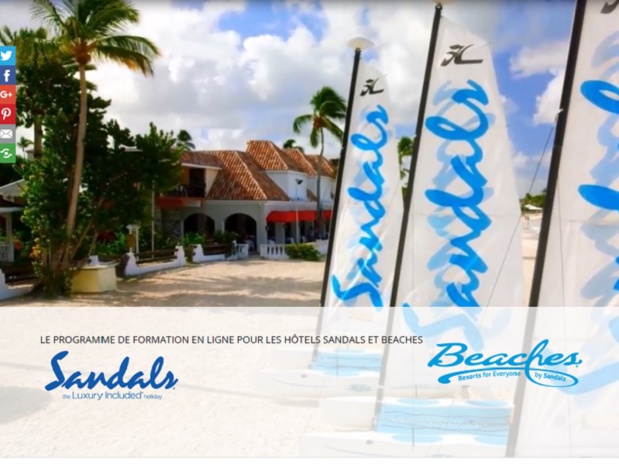 La nouvelle plateforme numérique, rapide, ludique et interactive, intègre deux modules de base - DR : Sandals Resorts