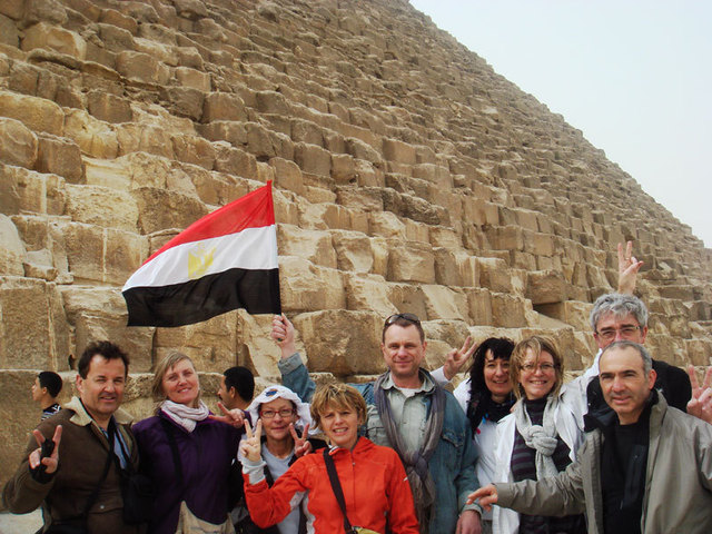 Le groupe de voyageurs partis en Egypte le 24 février dernier. - DR Hugues Thiry