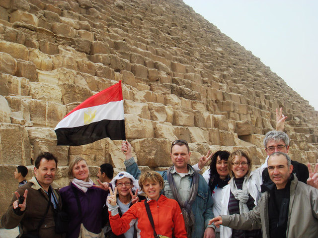 Le groupe de voyageurs partis en Egypte le 24 février dernier. - DR Hugues Thiry Le groupe de voyageurs partis en Egypte le 24 février dernier. - DR Hugues Thiry