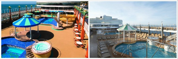 Pool Deck AVANT / APRÈS © Norwegian Cruise Line Pool Deck AVANT / APRÈS © Norwegian Cruise Line