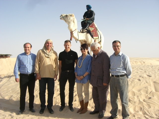 Habib Amar DG de l'ONTT, Mehdi Houas ministre du Tourisme de Tunisie, Boris Boillon ambassadeur de France en Tunisie, Amel Hachani représentante du Tourisme tunisien en France, Ezzedine Beschaouch ministre de la Culture et Slim Chaker Secrétaire d'Etat