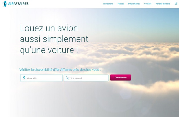 La plateforme Air Affaires permet de louer un avion - DR La plateforme Air Affaires permet de louer un avion - DR