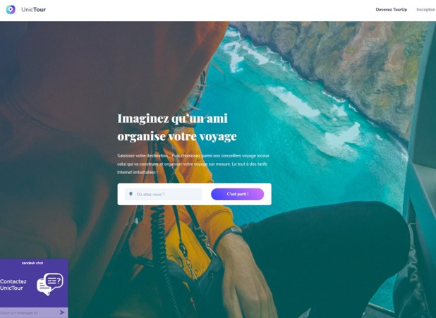 UnicTour travaille avec des conseillers voyages free lance. En quelques clics, un professionnel indépendant ou un particulier passionné de voyages peut devenir conseiller - DR : Capture d'écran UnicTour