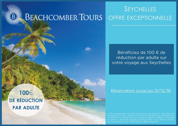 Beachcomber Tours lance une opération spéciale sur Les Seychelles