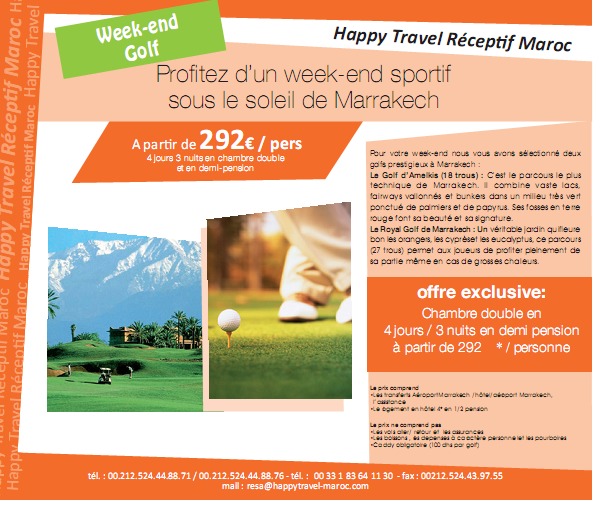 PROFITEZ D'UN WEEK END SPORTIF AVEC HAPPY TRAVEL! PROFITEZ D'UN WEEK END SPORTIF AVEC HAPPY TRAVEL!