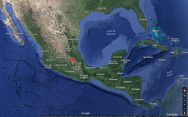 Mexique, le Quai d'Orsay appelle à la prudence pour les fêtes de fin d'année - Crédit photo Google Maps