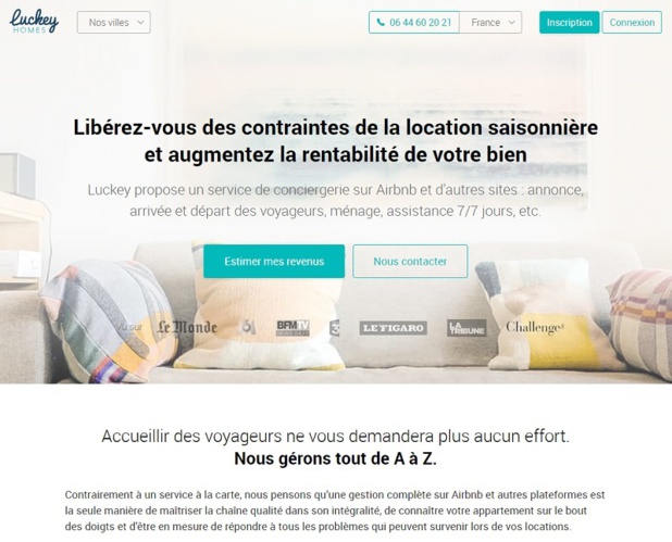Airbnb rachète la start up Luckey spécialiste dans la conciergerie - DR capture écran