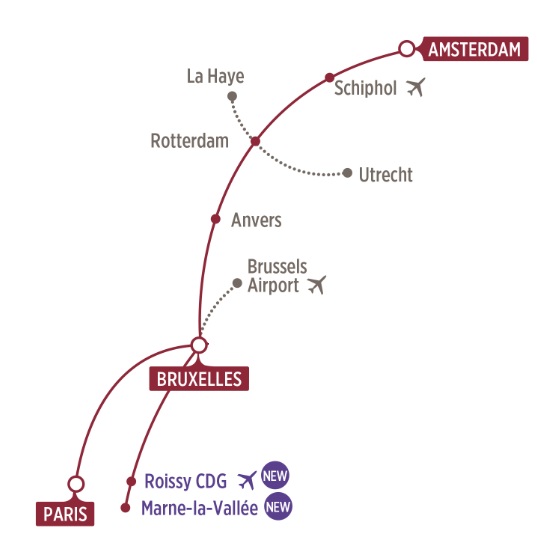 Thalys ouvre les ventes de sa nouvelle ligne Marne-la-Vallée - Amsterdam