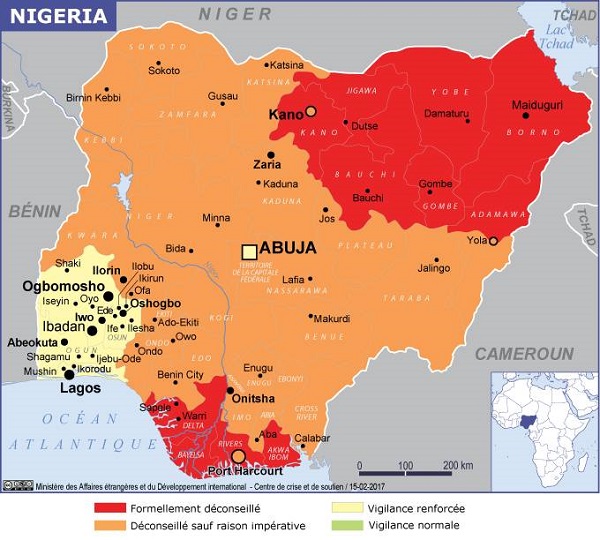 Nigéria, le Quai d'Orsay recommande "d'éviter tout signe ostentatoire de richesse" - Crédit photo : France Diplomatie