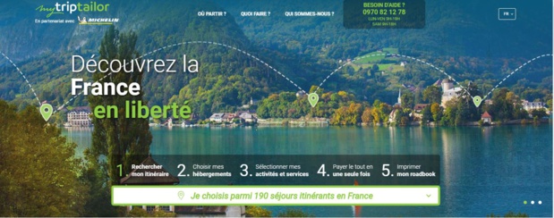 Lancé en janvier 2018, le site internet MyTripTailor offre la possibilité au grand public de créer un circuit de quelques jours grâce à des outils, des services de planification et de réservation parmi une sélection de 200 circuits touristiques personnalisables. - MyTripTailor