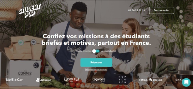 La startup met en relation des étudiants et des entreprises pour des missions courtes. - Student Pop