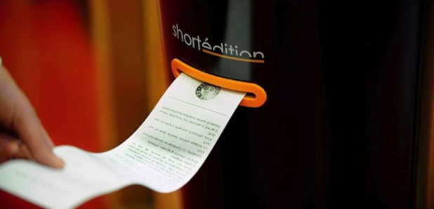 Le distributeur d'histoires courtes en libre service /crédit photo short-edition Le distributeur d'histoires courtes en libre service /crédit photo short-edition