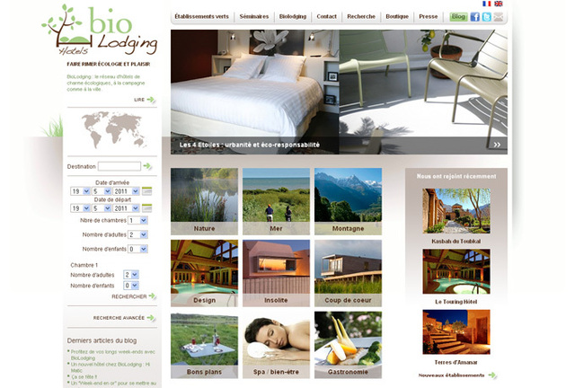 Ecotourisme : le site Internet de BioLodging évolue Ecotourisme : le site Internet de BioLodging évolue