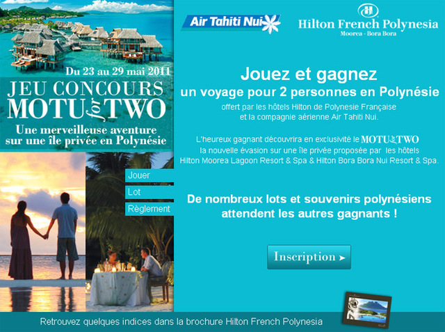 Hilton fait gagner un voyage en Polynésie aux agents de voyages Hilton fait gagner un voyage en Polynésie aux agents de voyages