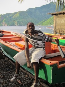 Un pêcheur dans un village du sud