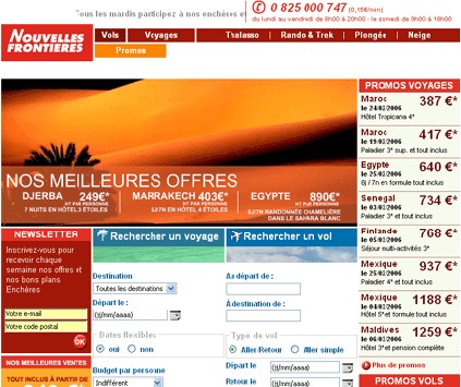 Nouvelles-Frontières lance la nouvelle version de son site Nouvelles-Frontières lance la nouvelle version de son site