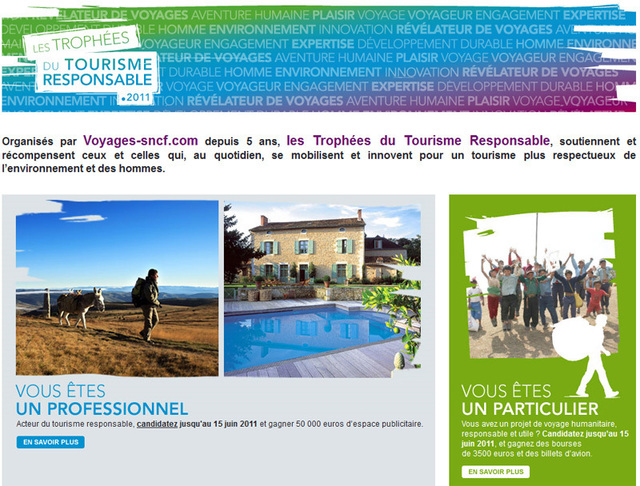 Trophées du Tourisme Responsable : les inscriptions clôturées le 15 juin à minuit Trophées du Tourisme Responsable : les inscriptions clôturées le 15 juin à minuit