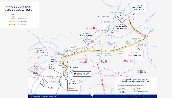 CDG Express : pour Elisabeth Borne le projet "est nécessaire et il sera réalisé" - crédit photo : capture écran du site dédié au CDG Express