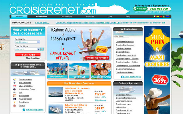 Croisierenet.com revend toutes les compagnies de croisières - DR Croisierenet.com revend toutes les compagnies de croisières - DR