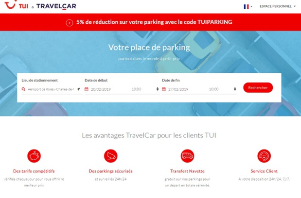 Parking : TravelCar partenaire de TUI France