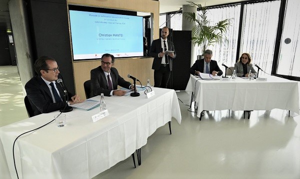 Christian Mantei au côté de Renaud Muselier lors de la conférence de lancement du Salon Rendez-vous en France, animée par Fabien Da Luz - Crédit photo : @MaRegionSud