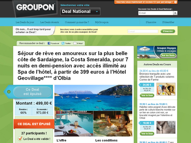 Taxe de séjour fantôme et Spa réel, mais payant... Groupon assigné en justice ?