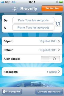 Réservations billets d'avion : Bravofly repense son application iPhone