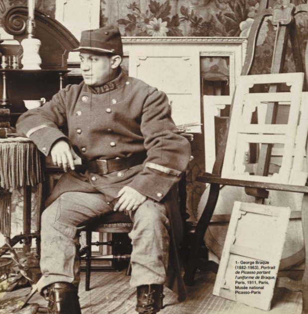 Malgré sa vareuse, Picasso n'a jamais été militaire mais il a beaucoup oeuvré pour la paix. /crédit photo Musée militaire Malgré sa vareuse, Picasso n'a jamais été militaire mais il a beaucoup oeuvré pour la paix. /crédit photo Musée militaire