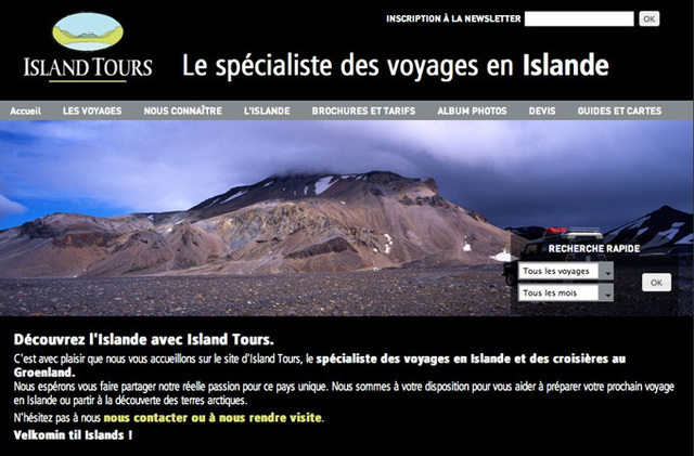 Island Tours fait peau neuve sur Internet