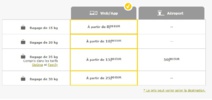 Capture écran de la nouvelle politique bagage de Vueling : DR