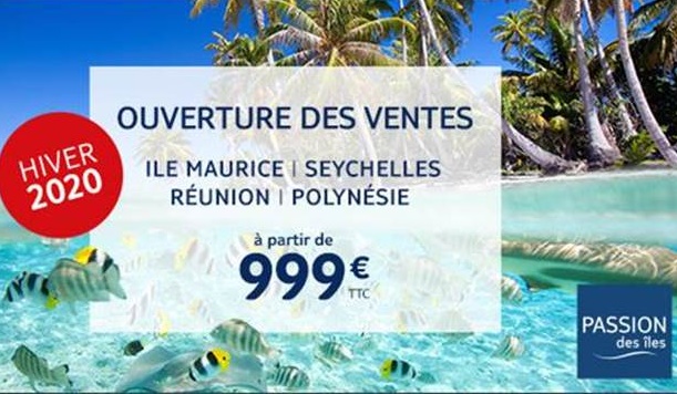 TUI : coup d'envoi des ventes hiver 2020 de Passion des îles