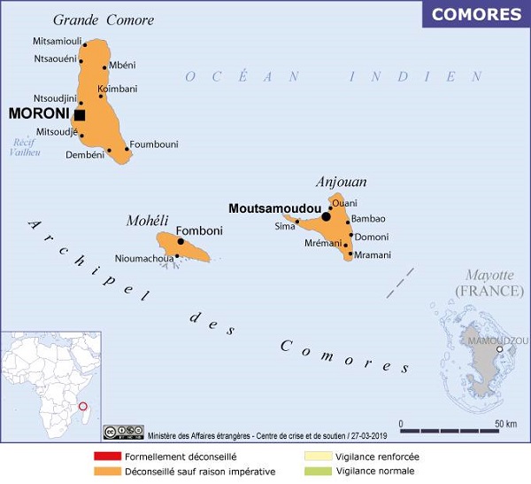 Comores : le Quai d'Orsay recommande de reporter les déplacements - crédit photo : France-Diplomatie