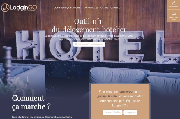 La plateforme de LodginGo - DR