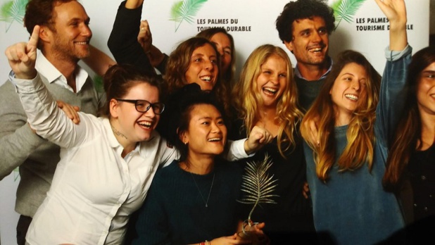 L'équipe de Double Sens, en décembre 2018, lauréat des Palmes du Tourisme Durable. - DR Double Sens L'équipe de Double Sens, en décembre 2018, lauréat des Palmes du Tourisme Durable. - DR Double Sens