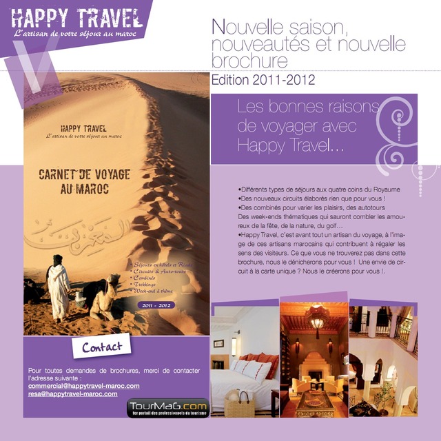 HAPPY TRAVEL MAROC: Nouvelle saison, nouveautés et nouvelle brochure! HAPPY TRAVEL MAROC: Nouvelle saison, nouveautés et nouvelle brochure!