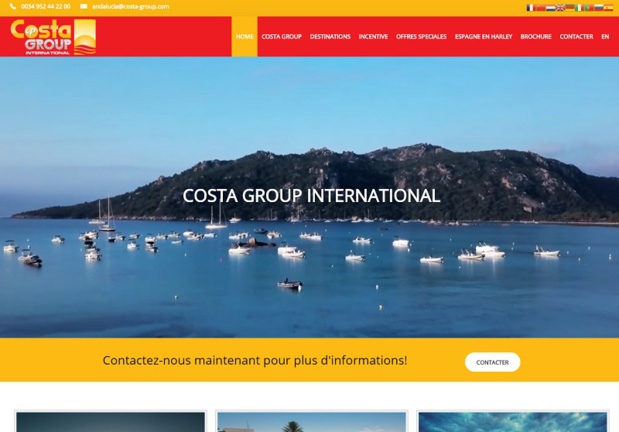 Costa Group est une agence réceptive basée en Espagne, spécialisée sur le bassin méditerranéen et dirigée par Philippe Bernard - DR : Capture d'écran Costa Group Int. Costa Group est une agence réceptive basée en Espagne, spécialisée sur le bassin méditerranéen et dirigée par Philippe Bernard - DR : Capture d'écran Costa Group Int.