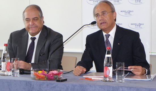 Bernard Lambert, directeur et Jean-Luc Biamonti, président de la SBM maintiennent le cap d'une politique d'investissements même si la conjoncture ne prête par à l'optimisme