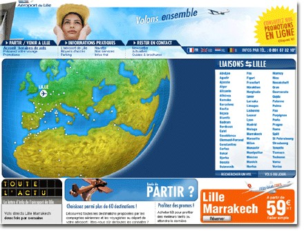Aéroport de Lille : le site Internet fait peau neuve