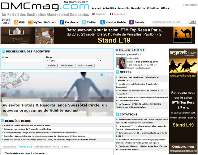 DMCmag.com : un nouveau portail dédié aux réceptifs français et étrangers