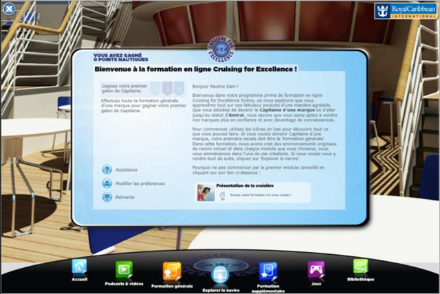 Royal Caribbean propose un module de formation en ligne Royal Caribbean propose un module de formation en ligne